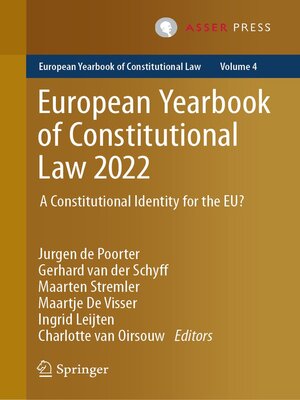 cover image of European Yearbook of Constitutional Law 2022